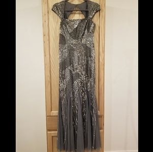 Beaded Silver Dress